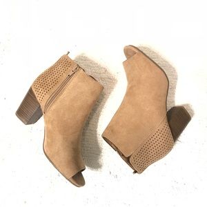 Open toe ankle boots